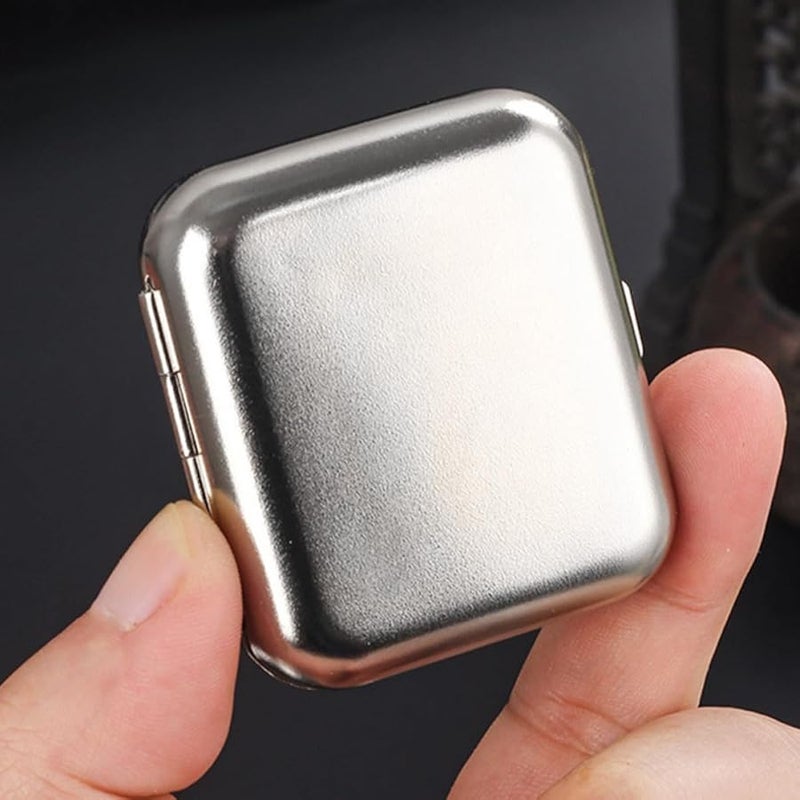 مطفأة سجائر معدنية صغيرة محمولة مع غطاء، مدمجة للسيارة، للاستخدام في الهواء الطلق، بحجم الجيب، للمدخنين المسافرين - Image 5